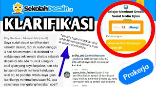 KLARIFIKASI PERATURAN BARU SEKOLAH DESAIN || NILAI HARUS 80 SERTIFIKAT LAMA MUNCUL DI DASHBOARD!