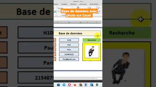 créer une base de données avec photo dans excel