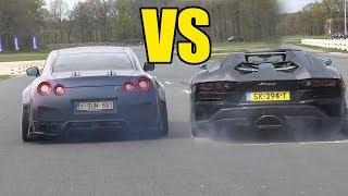 NISSAN GTR R35 vs LAMBORGHINI AVENTADOR - DRAG RACE 🔥