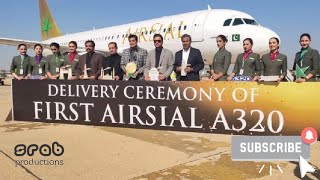 AirSial First Aircraft Arrived At Karachi Airport Pakistan..."Welcomed with Water Salute"