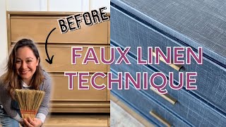 How To Create A Faux Linen/Grasscloth Finish On Furniture