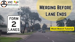 How To Merge Before Your Lane Ends | Easy Tutorial | VIC Driving School