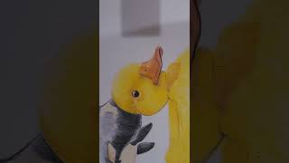 A surreal drawing of a yellow duck #ducky #art #colorpencil#arte#colorpencilart#shorts #art #orcaart