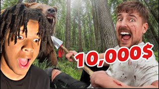 IM STAYING FOR A YEAR!!! | $10,000 Every Day You Survive In The Wilderness Reaction |