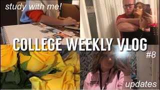 A WEEK IN THE LIFE AT COLLEGE 🌸 STUDY WITH ME + UPDATES | WEEKLY VLOG |