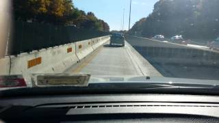 Driving Within One Lane Road on I-95 South Interstate High Way