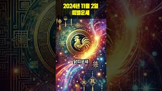 2024년 11월 02일 원숭이띠, 닭띠 오늘의운세 !! #오늘의운세 #띠별운세 #운세 #쇼츠운세 #행운 #쇼츠 #원숭이띠운세 #닭띠운세  #shorts