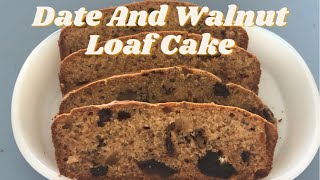 Date Walnut Loaf Cake Recipe/Eggless Walnut Date Loaf/Healthy Celebration Cake/Satvik Food Recipes