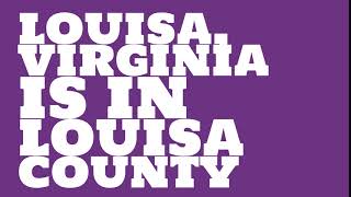 What county is Louisa, Virginia in?