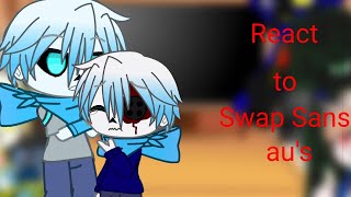 °•° Sans au react to Blueberry au's || Gacha club °•°