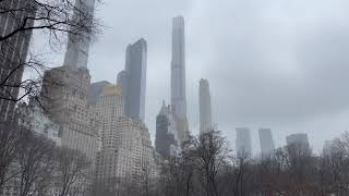 NYC Snow Walk 2024   Snowfall in NYC FullHD  Snow Walk in Manhattan ASMR