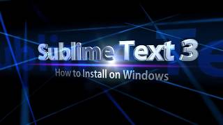 Sublime Text 3 - Installing on Windows