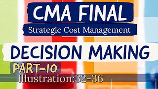 SCM Decision Making  marginal costing part 10 cma final