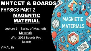 L-01 | Magnetic Material | Class 12 | Maharashtra Board & mht cet