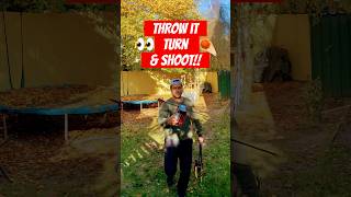 ☄️THROW↪️TURN🏹! #youtubeshorts #shorts #subscribe #viralvideo  #trickshots #bow #trending #archery