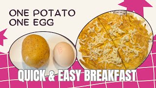 ONE POTATO & ONE EGG #breakfastideas #breakfastideas  #easybreakfast #easyrecipe #shorts