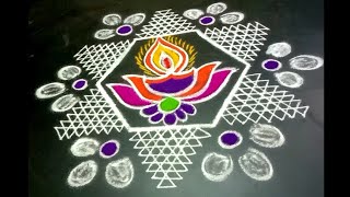 சஷ்டி ஸ்பெஷல் ஈசியான அழகான படி கோலம் 🌺 simple and easy traditional padi kolam 🌺 daily use kolam 🌺