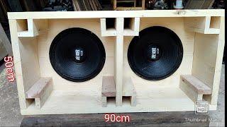 Membuat box speaker 12 inch double speaker | Woodworking | Nina Taristiana