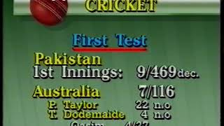 Aussies rorted and flogged v Pakistan Ist Test 1988 Karachi