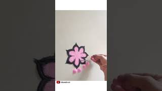 beautiful rangoli design/ everyday small rangoli design/kolam design/🌷#shorts#art#dailyrangoli