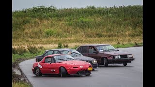 LIVE* Tandem Drifting Volvo 940 Turbo, Turbo Miata, 318is!!