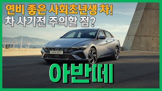 2024 아반떼 사회초년생 차 하면 연비 잘 나오는 아반떼지! 차 사기전에 몇가지만 주의하면 가성비 제대로 누릴 수 있다구