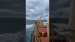 Cargo Ship Sailing in Rough weather, Storm, Rough Sea 🌊 #shorts