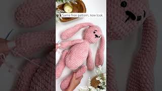 Make an Easy Crochet Bunny with this Free Pattern. Chenille Yarn is So Soft!