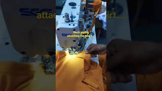 Neck piping attaching machine for tshirt....