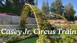 [4K] DISNEYLAND | Casey Jr. Circus Train | full ride POV from left side | 2024 🚂🎪