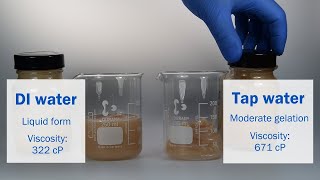 Mineral thickeners. Behavior in water of different hardness