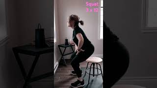 squat 3 x 12 #squat