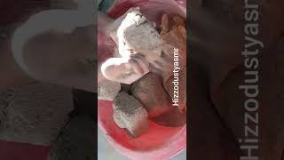 gritty sand cement asmr crumbling water #purecement #satisfying #shorts