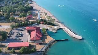 Lighthouse beach Port Huron Mi Shot from DJI Spark July 2022 (Sd Card)