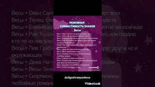 Любовная совместимость знаков Весы #гороскоп2024 #знакизодиака #shortvideo #shorts