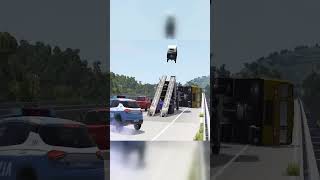 Cars vs Rails #2 – BeamNG.Drive #shorts