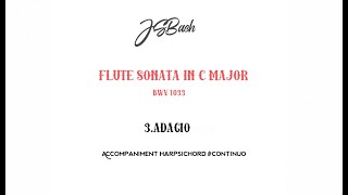 J.S.Bach  Sonata in C Major,BWV 1033/accompaniment 3.Adagio