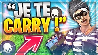 Ce JOUEUR MOBILE pense me "CARRY" sur FORTNITE BATTLE ROYALE !!