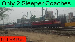 😯Only 2 Sleeper Coaches || New Avatar Of Kakinada Port Bhavnagar Express || First LHB Run