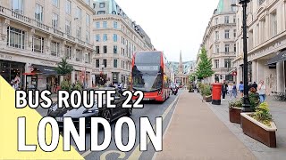 LONDON BUS Ride 🚌  Route 22  Oxford Street To Putney Common    (Full Journey)