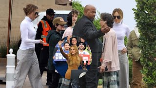 Jennifer Lopez steps out for lunch with son Max at Nobu after supporting Kamala Harris