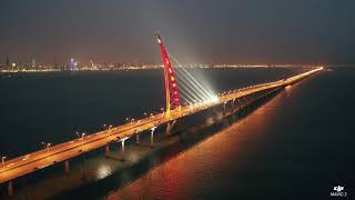 1st Ever Drone Video of Sheikh Jaber Bridge - This is Kuwait, Habebi