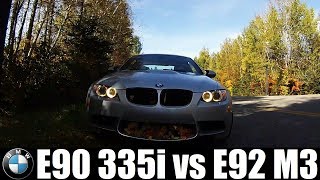 BMW E90 335i vs BMW E92 M3 - National Park Twisty roads