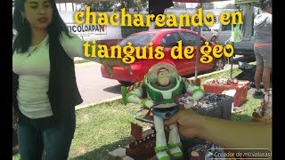 Chachareando en tianguis de Geo en san Vicente Chicoloapan