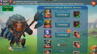 Lords mobile Barbarian limited Challenge stage 3 auto | Barbarian stage 3 | Barbaric journey stage 3