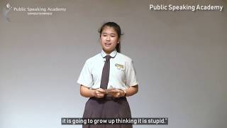 14th Place Winner, 2018 National Public Speaking Competition | Chloe Chan, Kent Ridge Secondary