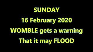 Womble gets a Flood warning..