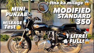 Bullet 350 Standard Mileage kitna deti hai?😱 with mini Punjab Exhaust royal enfield