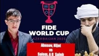 سالم عبدالرحمن يهدر الفوز في النقلة ال 23... دور ال16 الجولة الثانية ..كأس العالم للشطرنج 2023