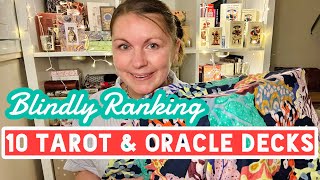 Blindly Ranking 10 TAROT & ORACLE DECKS Chosen by My Husband | VR to @fairlighttarot